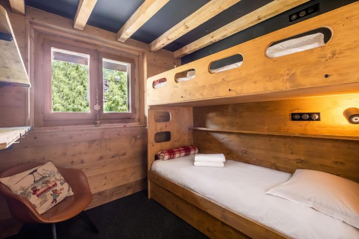 Chalet Racar Pour 4 Personnes, Centre Ville Et Vue Sur La Montagne Chamonix Exteriör bild