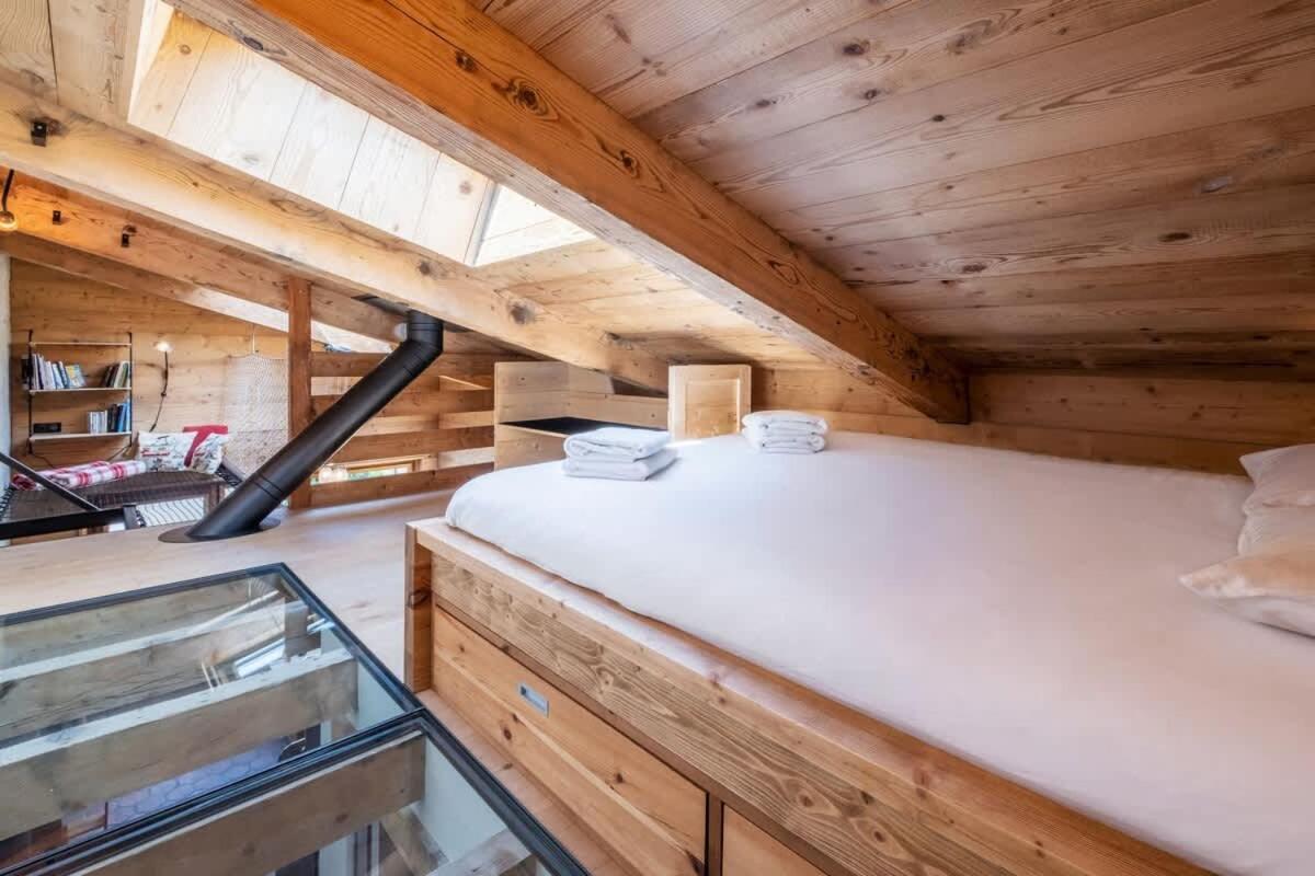 Chalet Racar Pour 4 Personnes, Centre Ville Et Vue Sur La Montagne Chamonix Exteriör bild