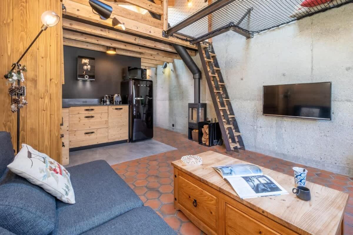 Chalet Racar Pour 4 Personnes, Centre Ville Et Vue Sur La Montagne Chamonix Exteriör bild